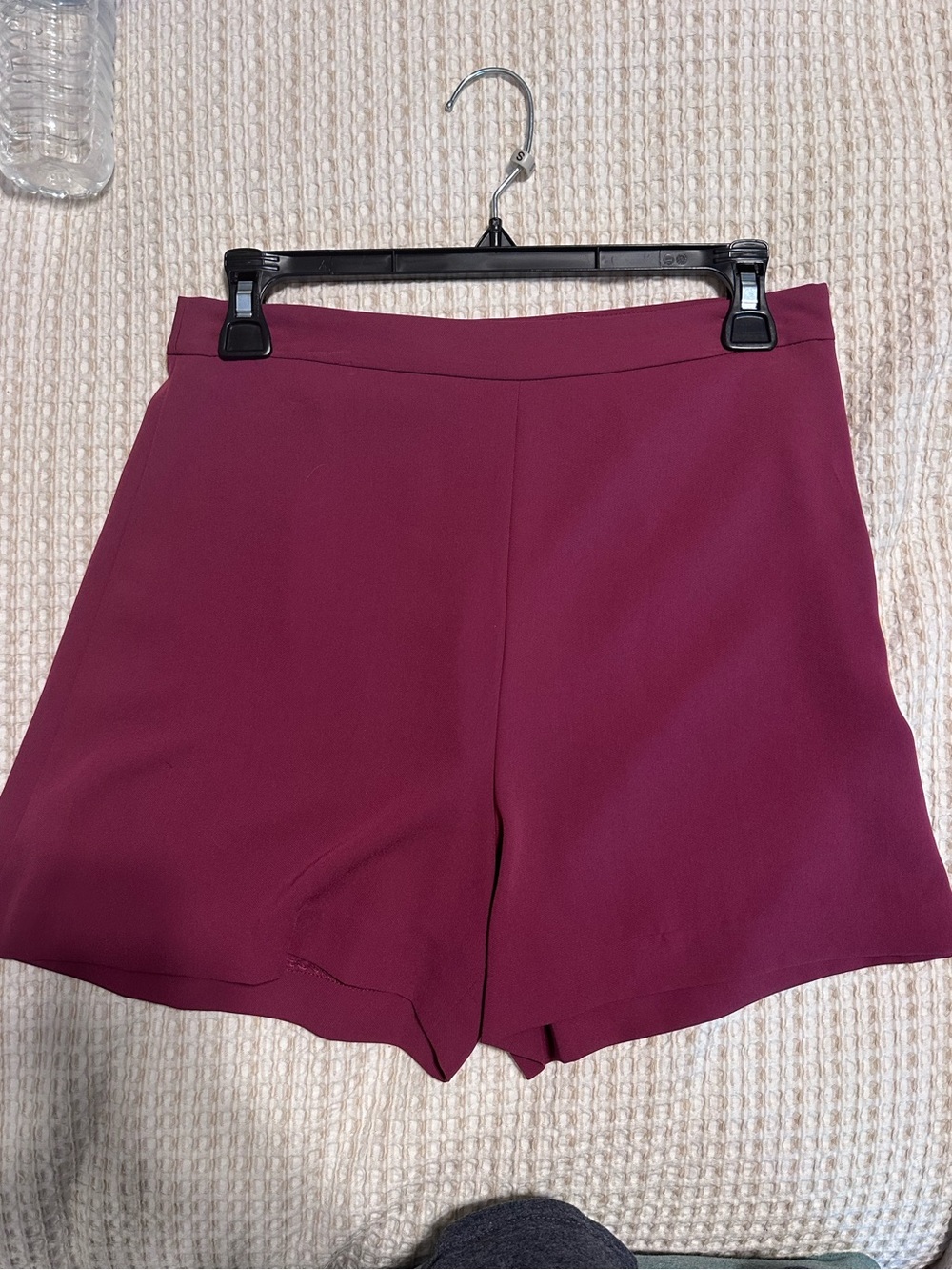 Theory High-Waist Burgundy Tailored Shorts